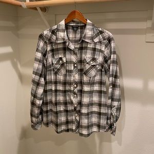 Torrid Plaid Button Down Camp Shirt